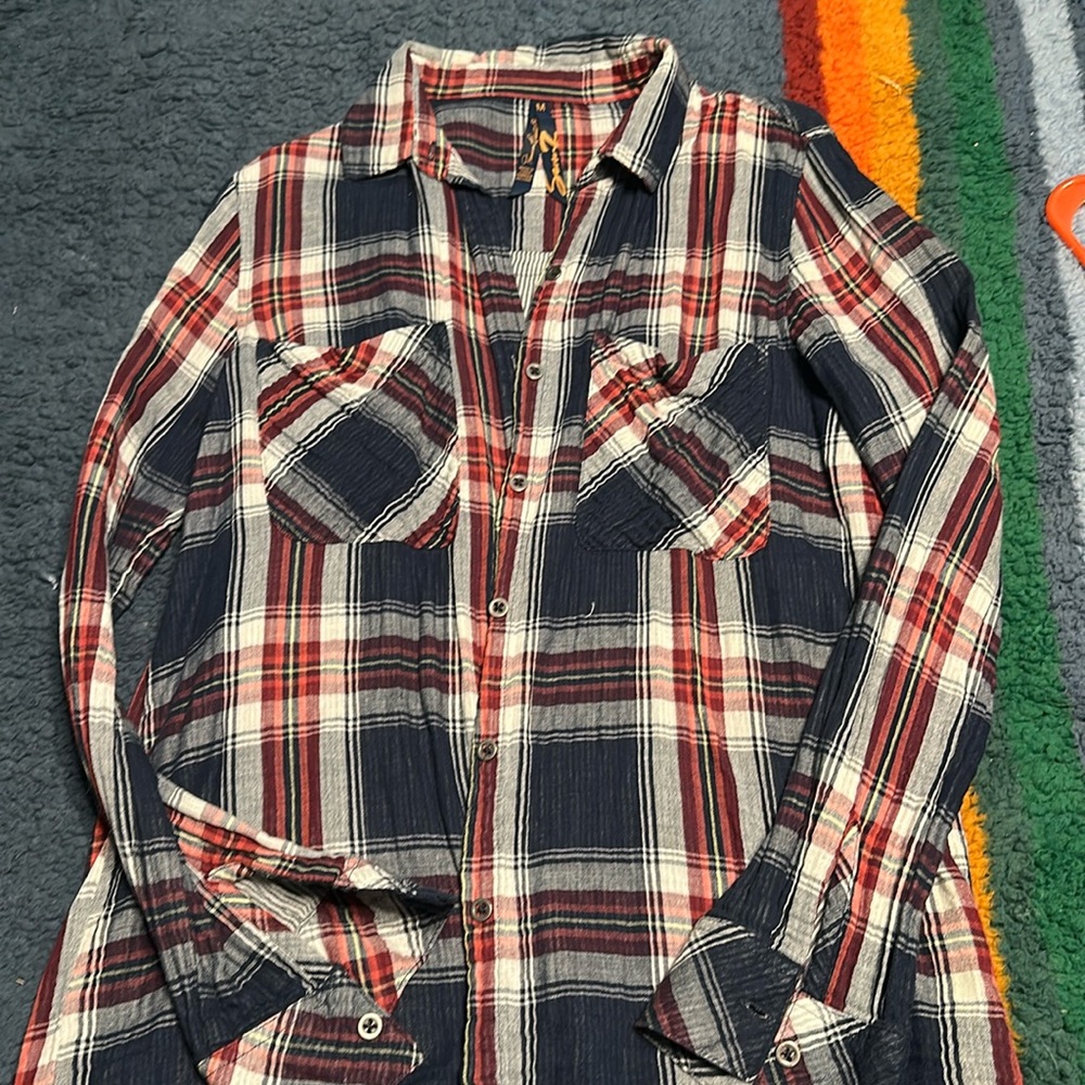 Seven 7 long sleeve button up shirt women’s medium